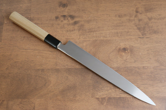 Sakai Kikumori VG10 Mirrored Finish Yanagiba 240mm Magnolia Handle - Japanny - Best Japanese Knife