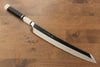 Jikko Silver Steel No.3 Mirrored Finish Kiritsuke Yanagiba  330mm Ebony with Ring Handle - Japanny - Best Japanese Knife