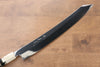 Jikko Silver Steel No.3 Mirrored Finish Kiritsuke Yanagiba  330mm Ebony with Ring Handle - Japanny - Best Japanese Knife