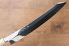 Jikko Silver Steel No.3 Mirrored Finish Kiritsuke Yanagiba  330mm Ebony with Ring Handle - Japanny - Best Japanese Knife