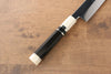 Jikko Silver Steel No.3 Mirrored Finish Kiritsuke Yanagiba  330mm Ebony with Ring Handle - Japanny - Best Japanese Knife