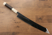  Jikko Silver Steel No.3 Mirrored Finish Kiritsuke Yanagiba  300mm Ebony with Ring Handle - Japanny - Best Japanese Knife