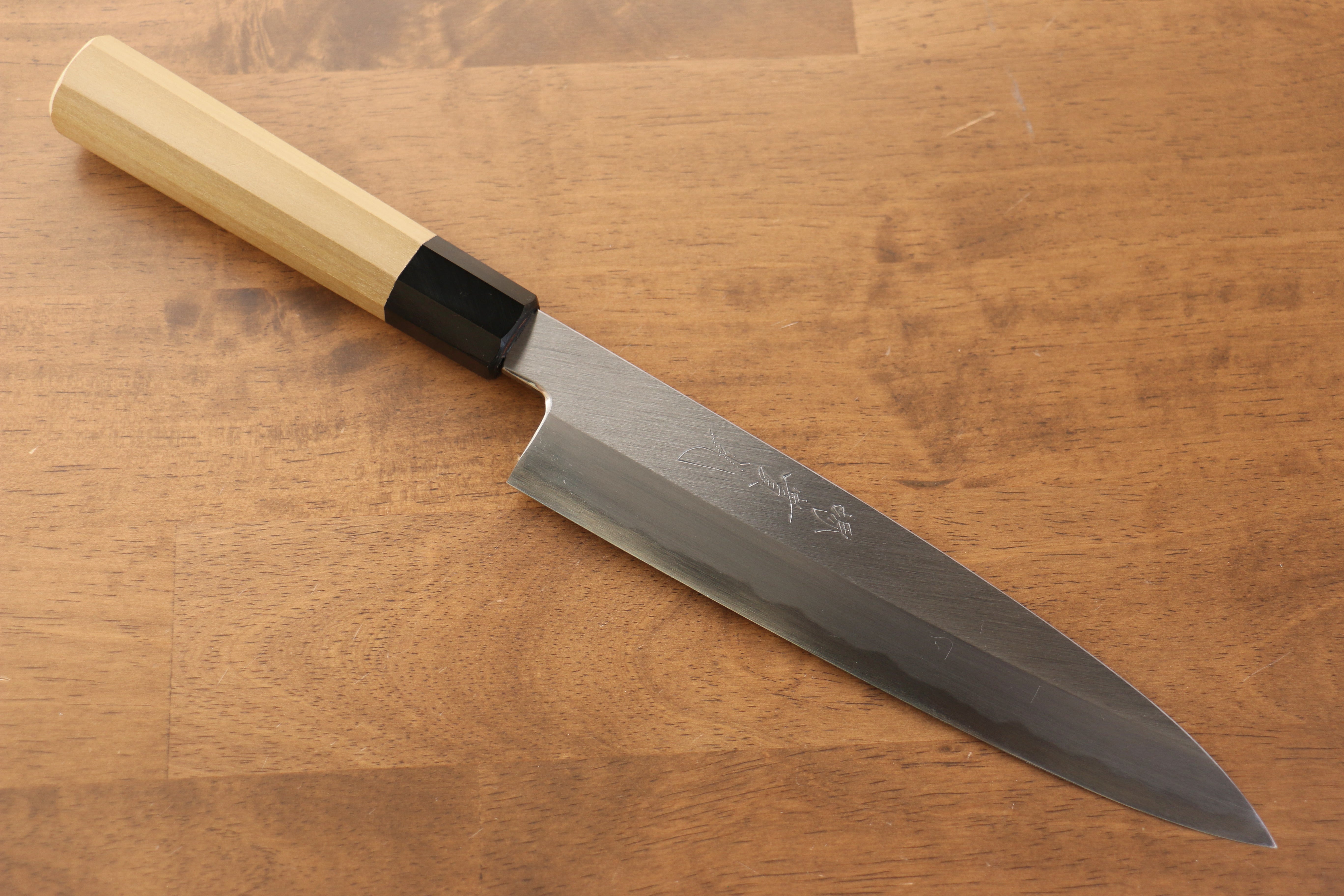Jikko Arata White Steel No.2 Gyuto  210mm Magnolia Handle - Japanny - Best Japanese Knife