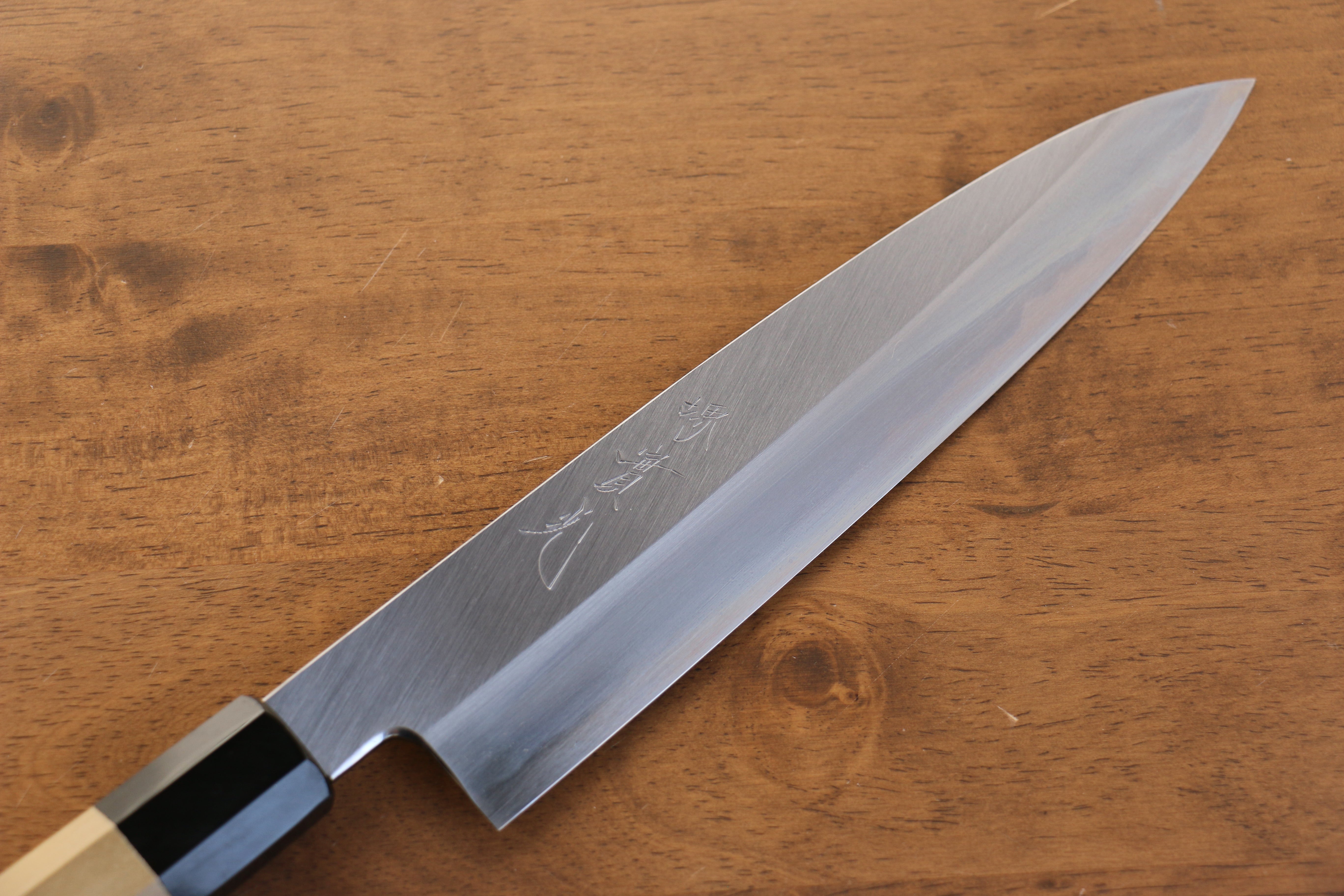 Jikko Arata White Steel No.2 Gyuto  210mm Magnolia Handle - Japanny - Best Japanese Knife