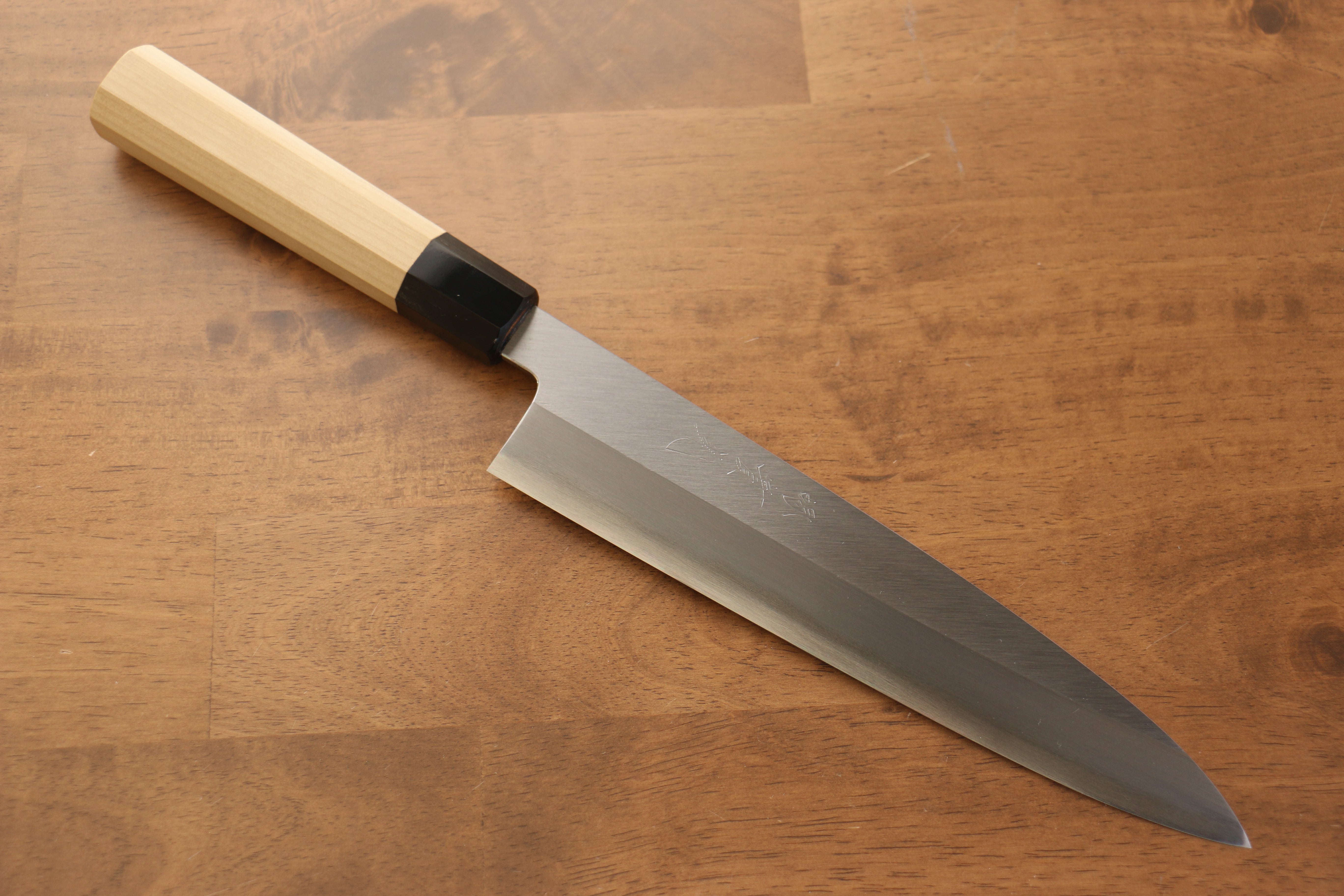 Jikko Arata White Steel No.2 Gyuto  240mm Magnolia Handle - Japanny - Best Japanese Knife
