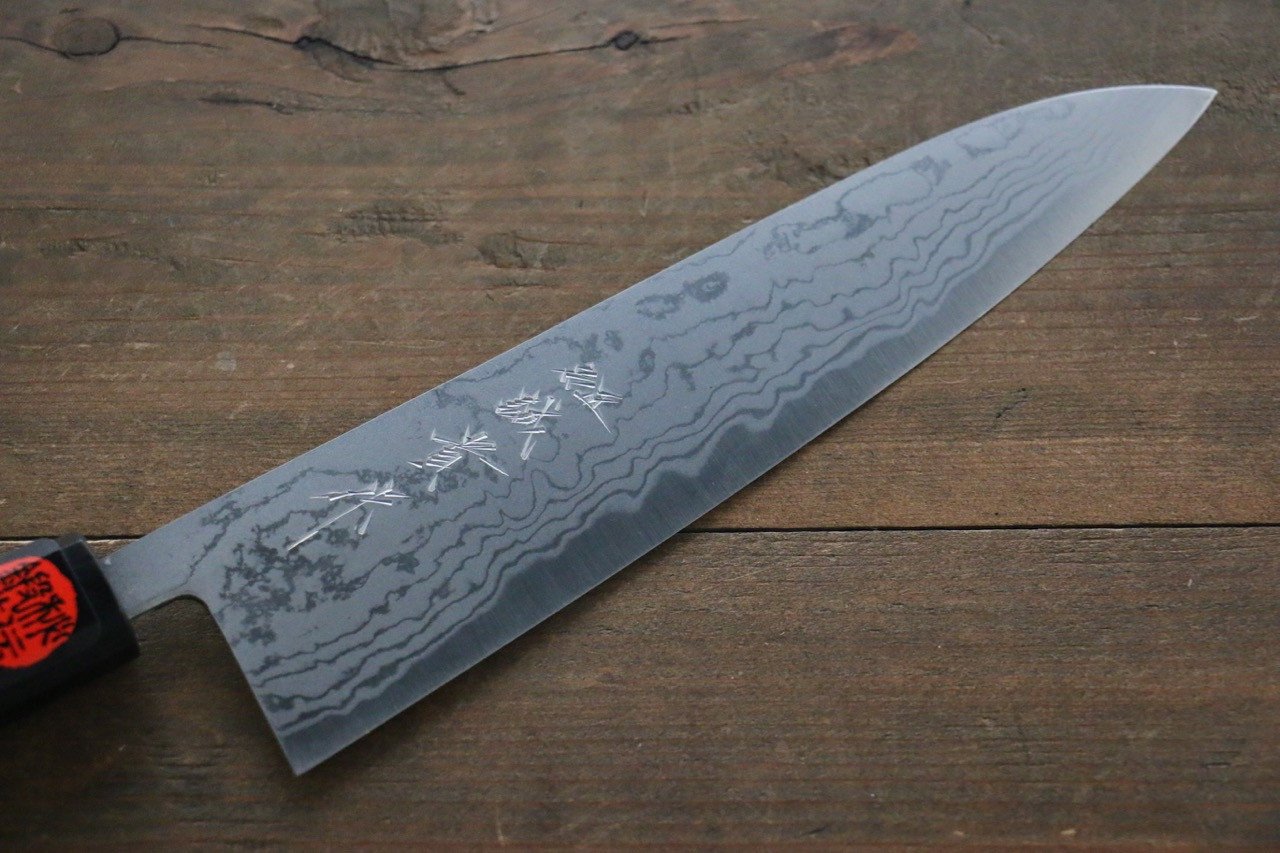 Shigeki Tanaka Blue Steel No.2 Damascus Gyuto 210mm Walnut Handle - Japanny - Best Japanese Knife
