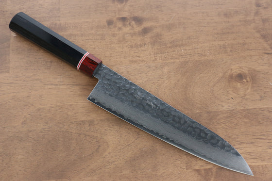 Seisuke VG10 Damascus Gyuto 210mm Black Pakka wood Handle - Japanny - Best Japanese Knife