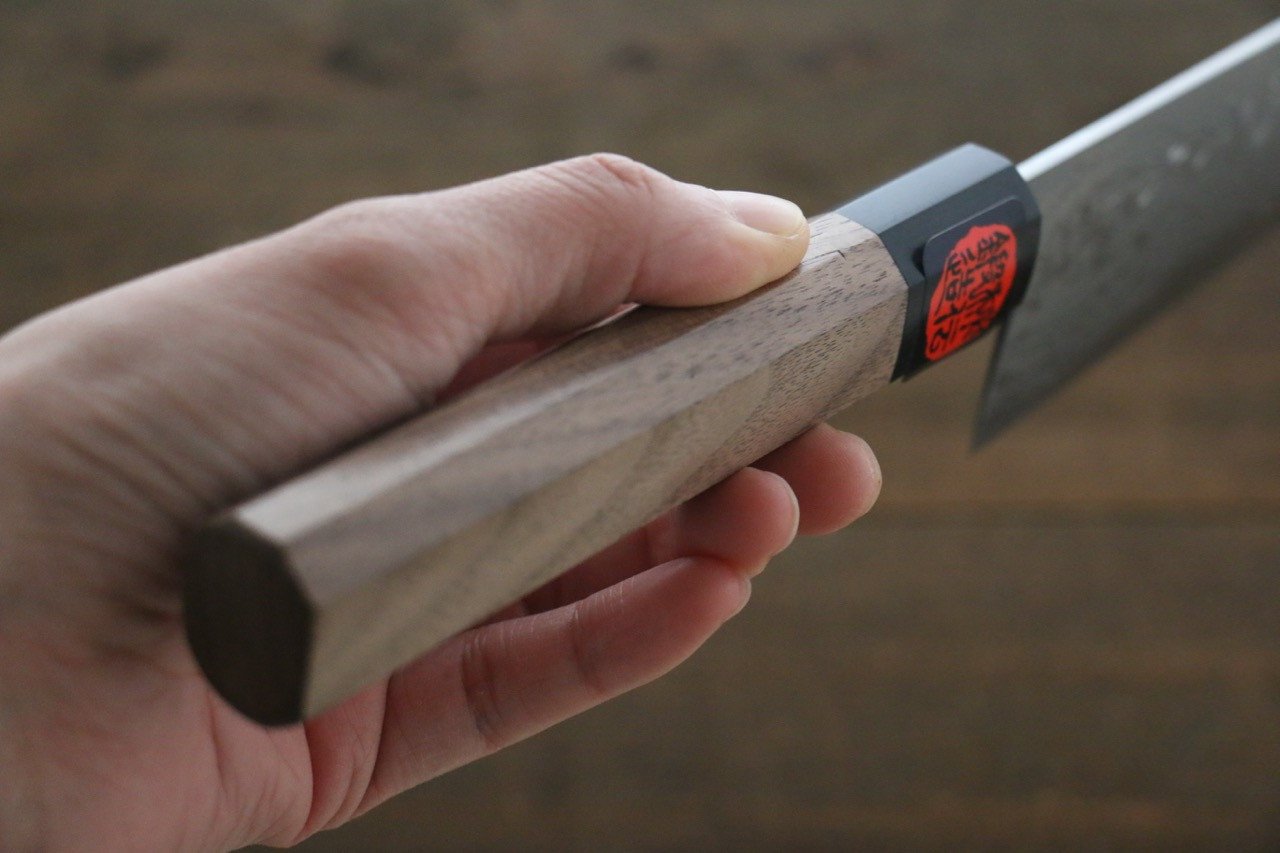 Shigeki Tanaka Blue Steel No.2 Damascus Gyuto 210mm Walnut Handle - Japanny - Best Japanese Knife