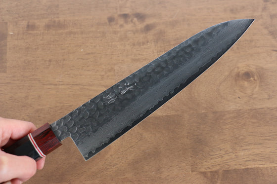 Seisuke VG10 Damascus Gyuto 210mm Black Pakka wood Handle - Japanny - Best Japanese Knife