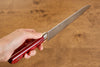 Seisuke VG10 33 Layer Mirrored Finish Damascus Santoku 180mm Red Pakka wood Handle - Japanny - Best Japanese Knife