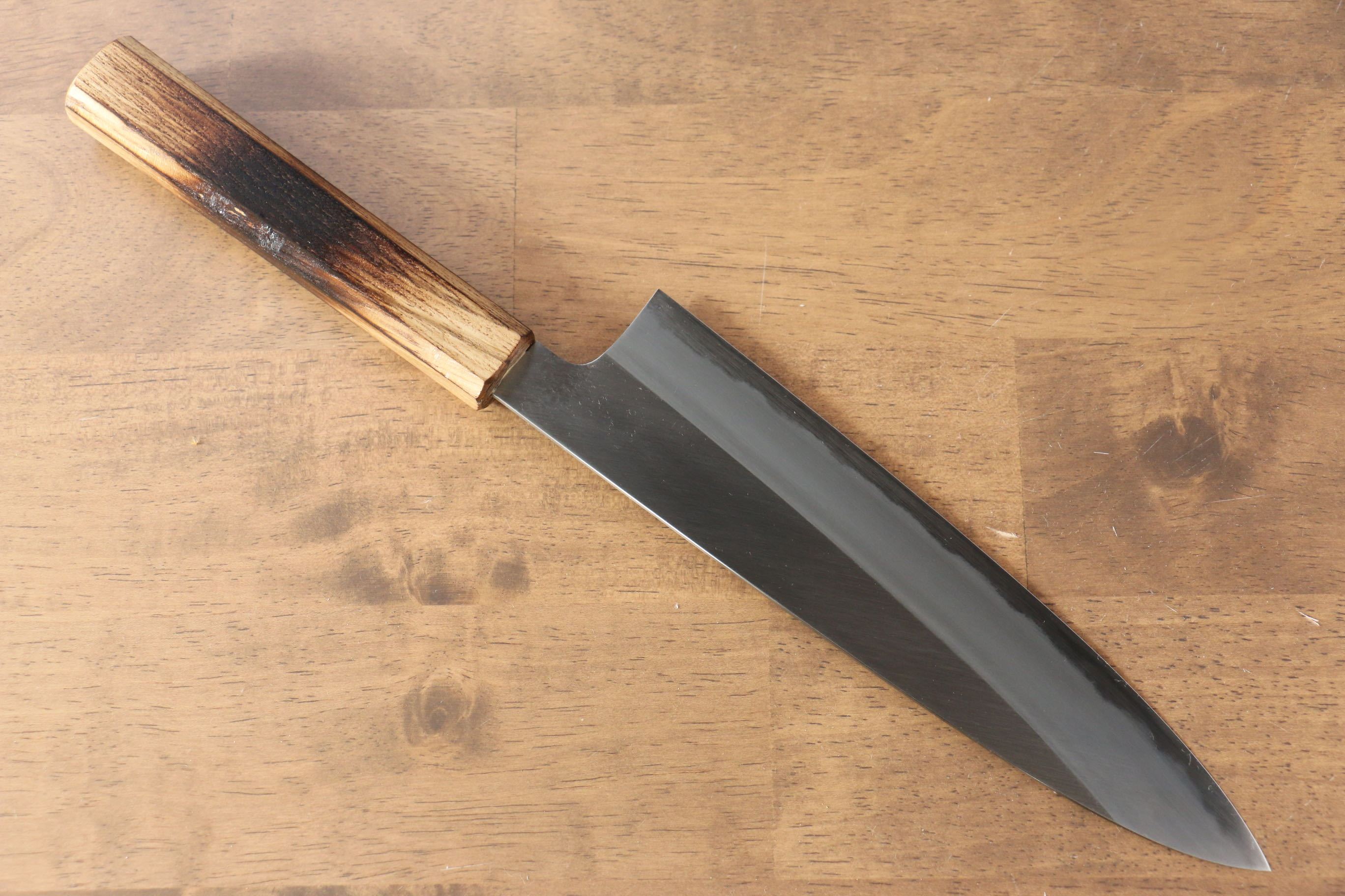 Seisuke White Steel No.2 Gyuto 240mm Burnt Oak (Mehakkaku) Handle - Japanny - Best Japanese Knife