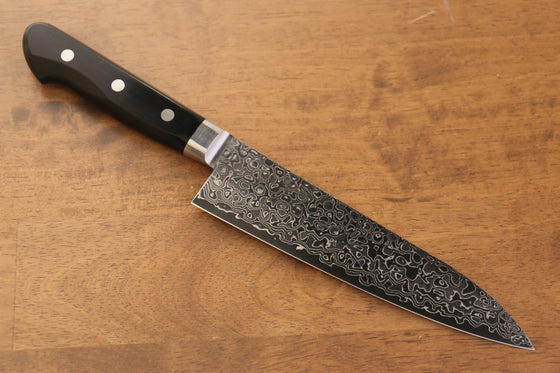 Seisuke Kagami AUS10 Mirrored Finish Damascus Gyuto 180mm Black Pakka wood Handle - Japanny - Best Japanese Knife