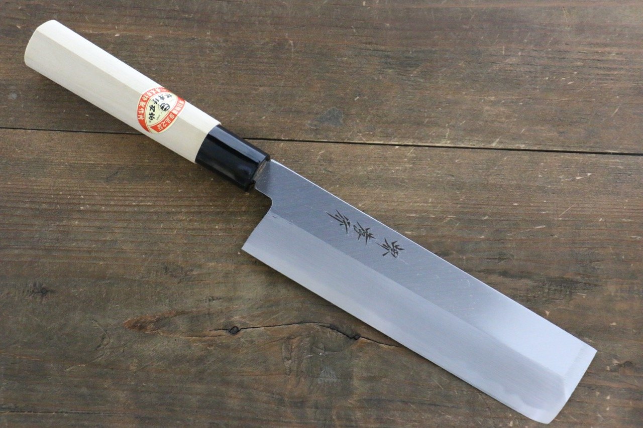 Sakai Takayuki Kasumitogi White Steel Usuba Magnolia Handle - Japanny - Best Japanese Knife