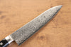 Seisuke Kagami AUS10 Mirrored Finish Damascus Gyuto 180mm Black Pakka wood Handle - Japanny - Best Japanese Knife