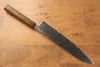 Seisuke Nami AUS10 Mirrored Finish Damascus Gyuto 240mm Oak Handle - Japanny - Best Japanese Knife