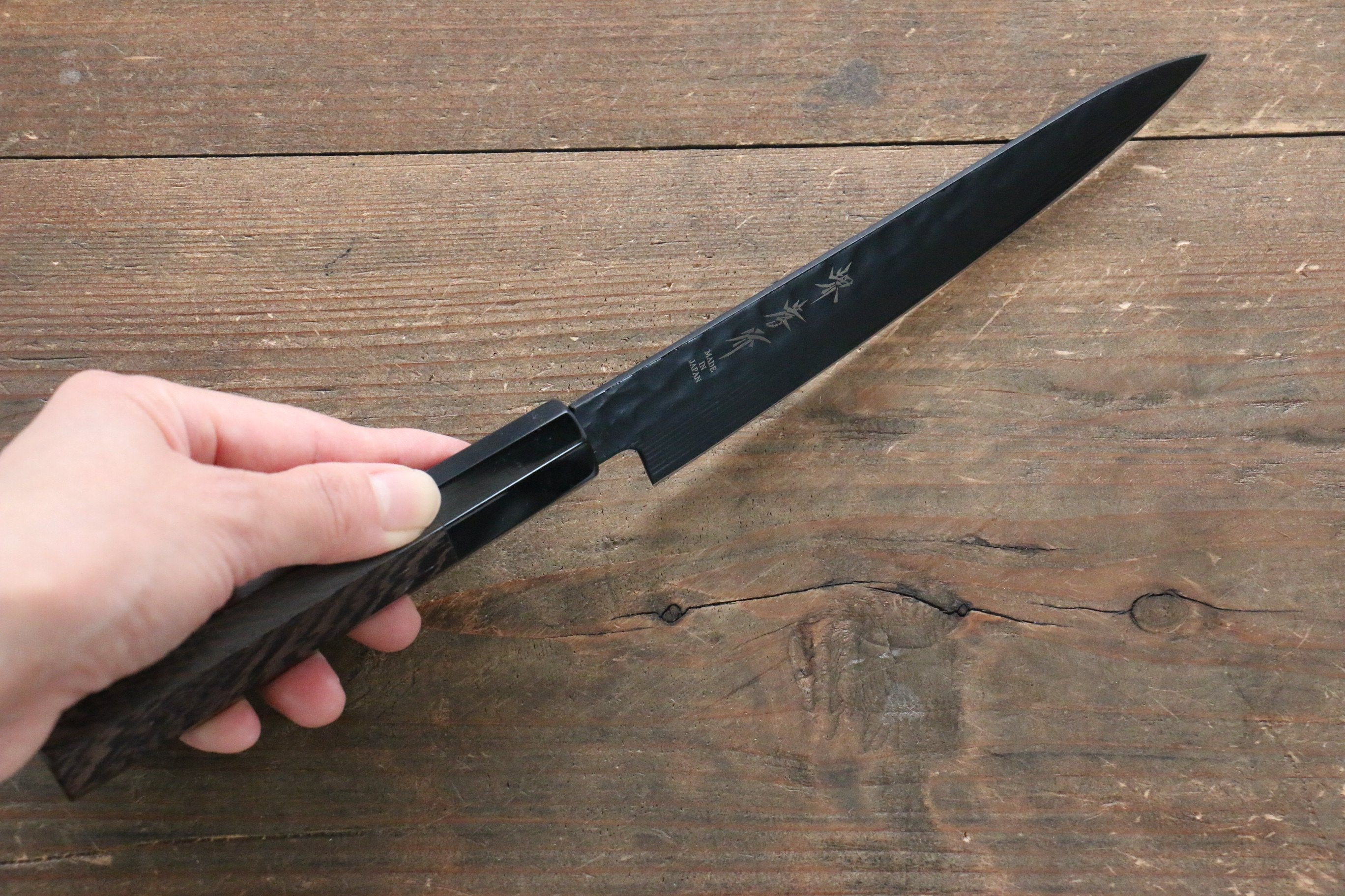 Sakai Takayuki Sakai Takayuki Kurokage VG10 Hammered Teflon Coating Gyuto & Petty 150mm with Wenge Handle Set - Japanny - Best Japanese Knife