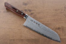  Kanetsune VG1 17 Layer Damascus Santoku 165mm Mahogany Handle - Japanny - Best Japanese Knife