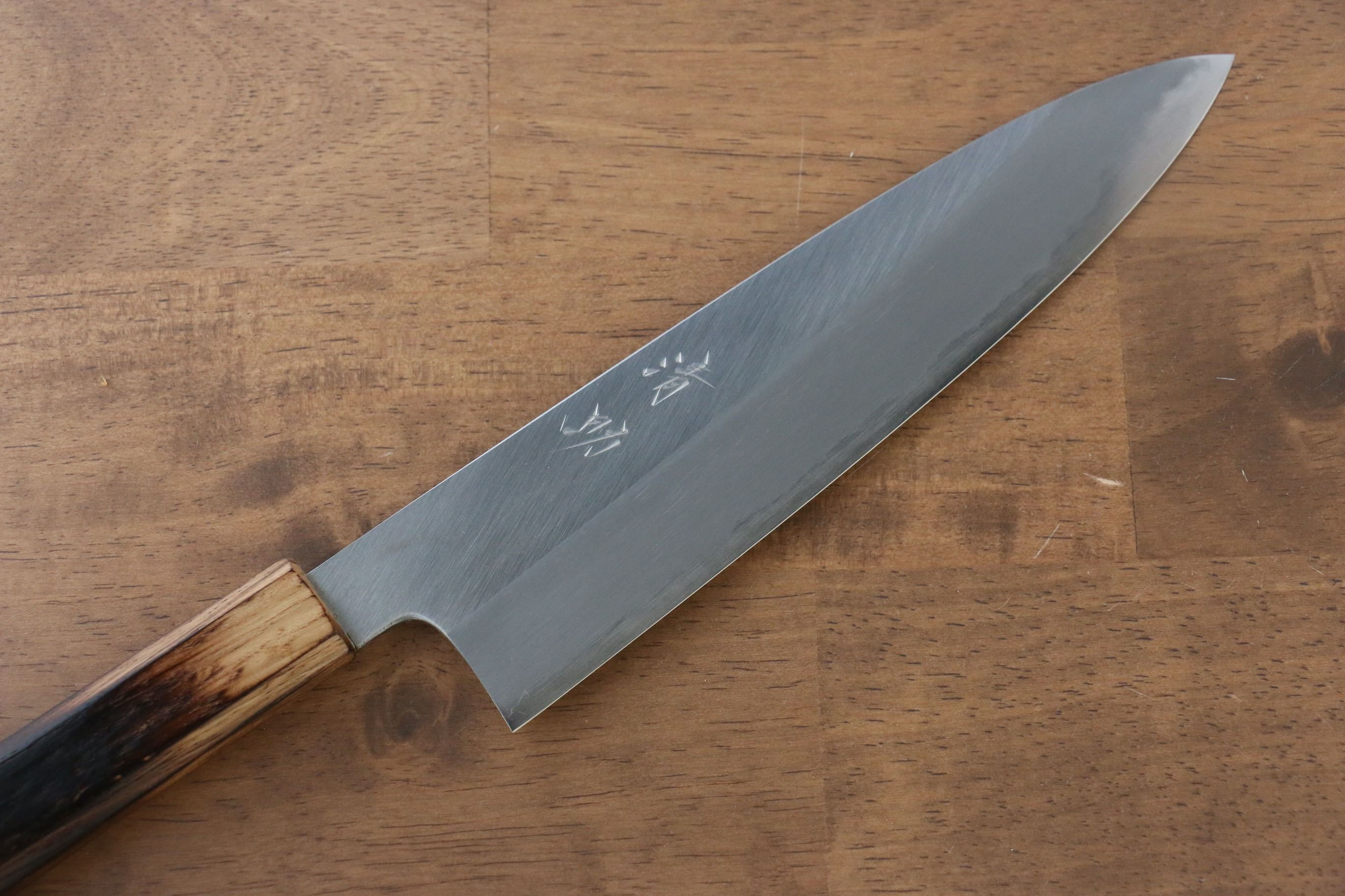 Seisuke White Steel No.2 Gyuto 210mm Burnt Oak (Mehakkaku) Handle - Japanny - Best Japanese Knife
