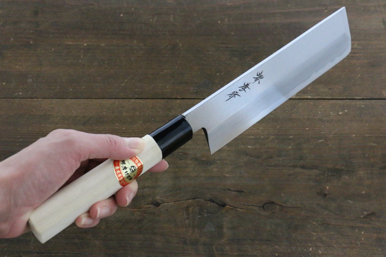 Sakai Takayuki Kasumitogi White Steel Usuba Magnolia Handle - Japanny - Best Japanese Knife