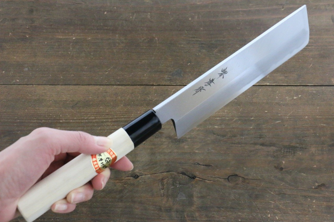 Sakai Takayuki Kasumitogi White Steel Usuba Magnolia Handle - Japanny - Best Japanese Knife