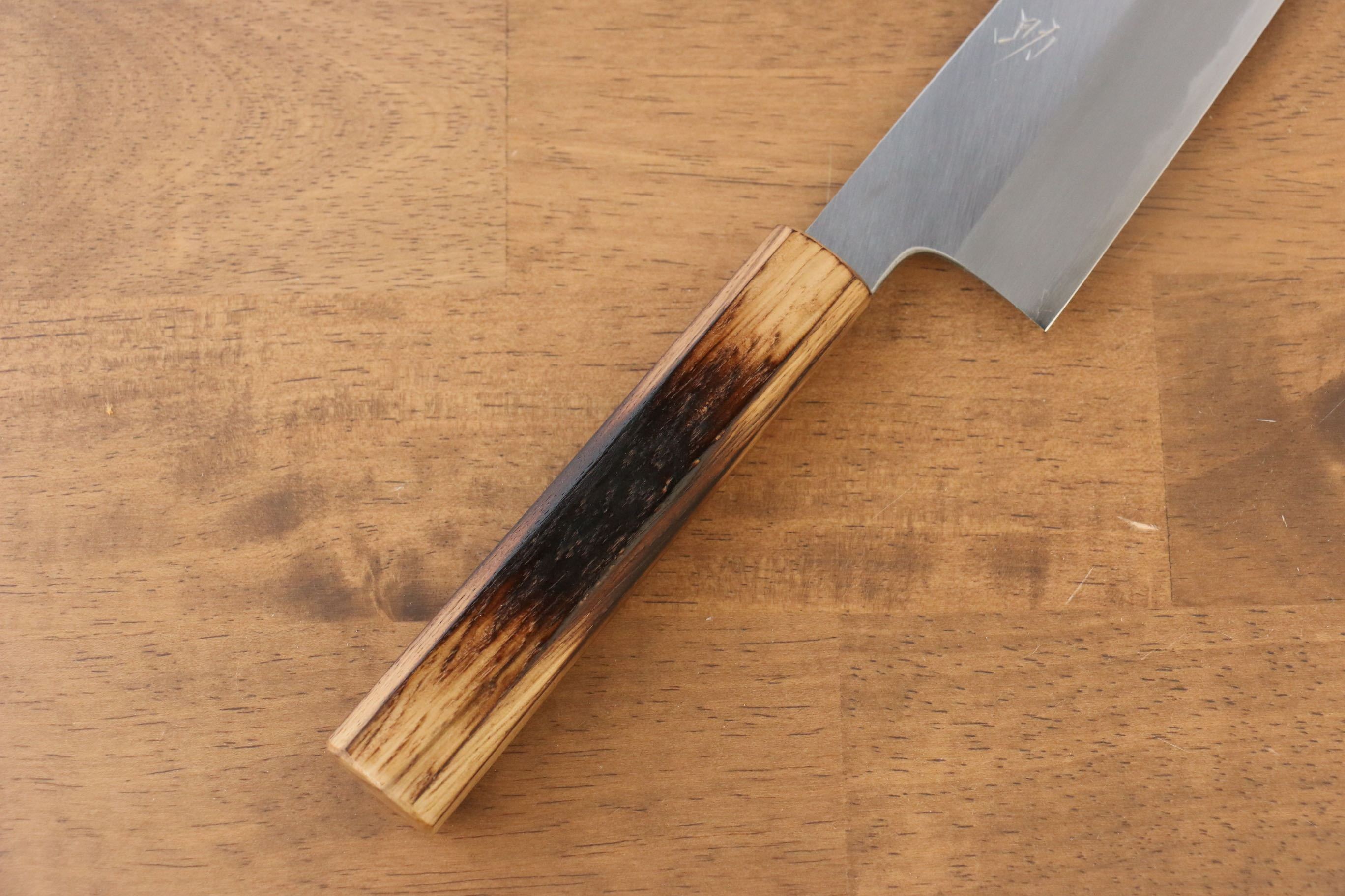 Seisuke White Steel No.2 Gyuto 210mm Burnt Oak (Mehakkaku) Handle - Japanny - Best Japanese Knife