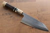 Jikko Shiko White Steel Kiritsuke Deba  150mm Ebony with Double Ring Handle - Japanny - Best Japanese Knife