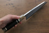 Jikko Shiko White Steel Kiritsuke Deba  180mm Ebony with Double Ring Handle - Japanny - Best Japanese Knife