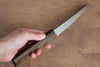 Seisuke VG10 63 Layer Damascus Petty-Utility 130mm Oak Handle - Japanny - Best Japanese Knife