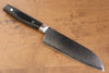 Seisuke Saiun VG10 Damascus Santoku 170mm Black Micarta Handle - Japanny - Best Japanese Knife