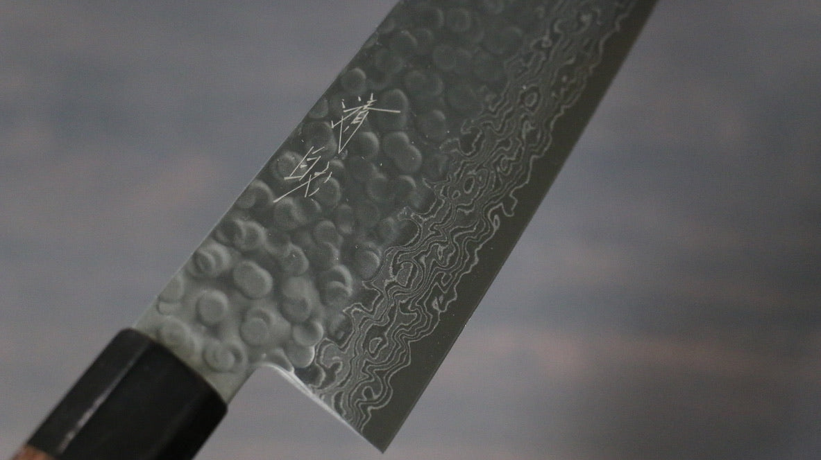 Seisuke AUS10 45 Layer Damascus Gyuto 240mm Shitan Handle - Japanny - Best Japanese Knife