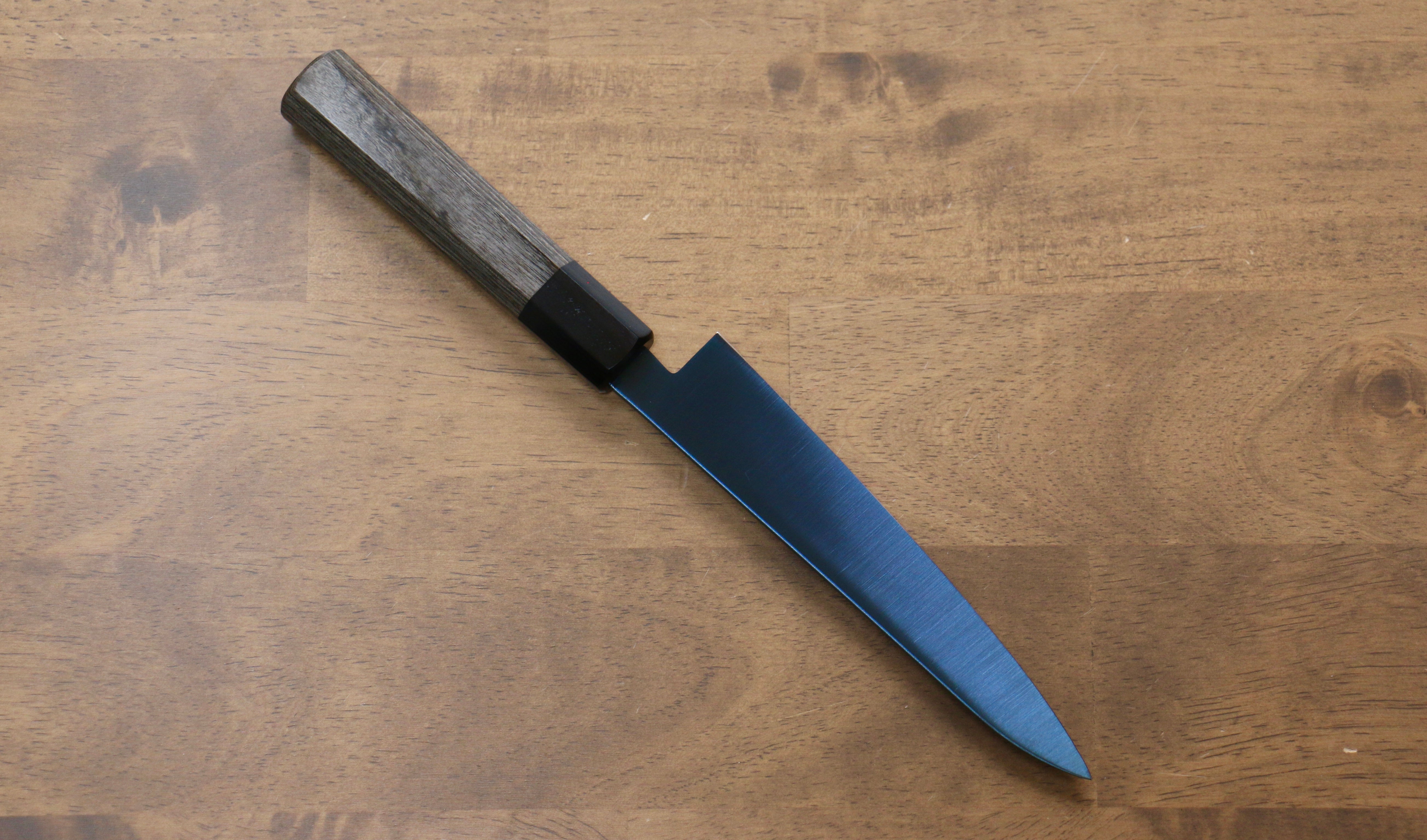 Seisuke SK-85 Ion plating Migaki Finished Petty-Utility 150mm Gray Pakka wood Handle - Japanny - Best Japanese Knife