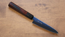  Seisuke SK-85 steel Ion plating Hammered Petty-Utility 120mm Red Pakka wood Handle - Japanny - Best Japanese Knife