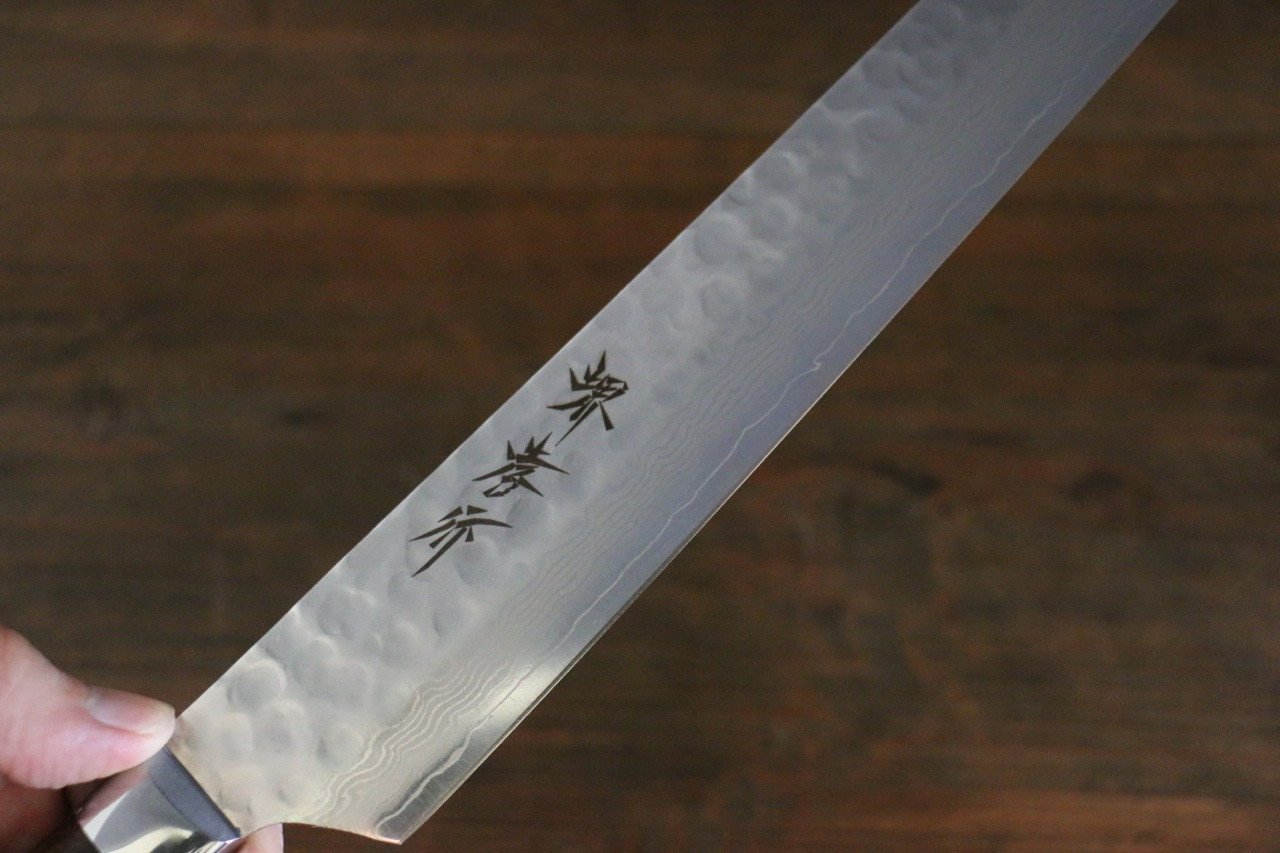 Sakai Takayuki VG10 17 Layer Damascus Kiritsuke Yanagiba  300mm Desert Ironwood(Sugihara model) Handle - Japanny - Best Japanese Knife