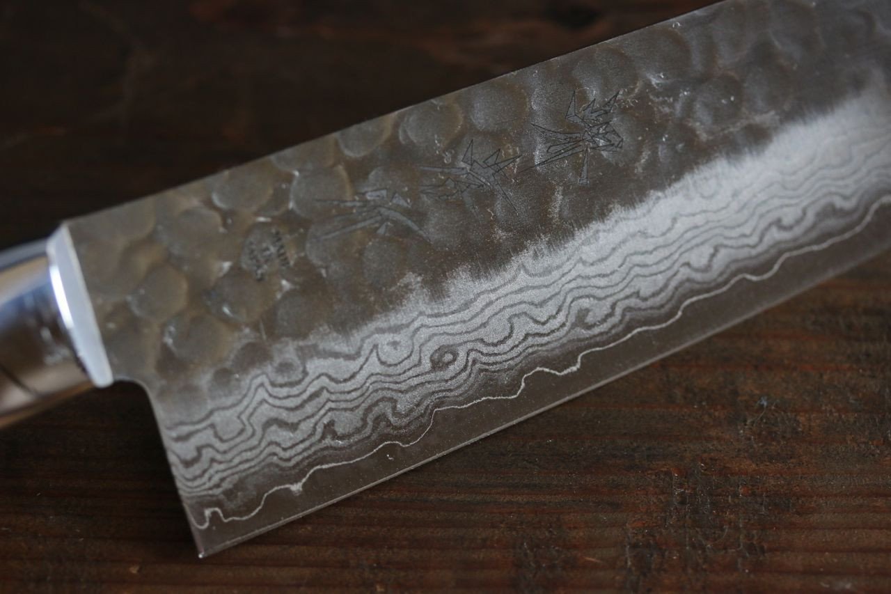 Sakai Takayuki VG10 17 Layer Damascus Santoku 180mm Desert Ironwood Handle - Japanny - Best Japanese Knife