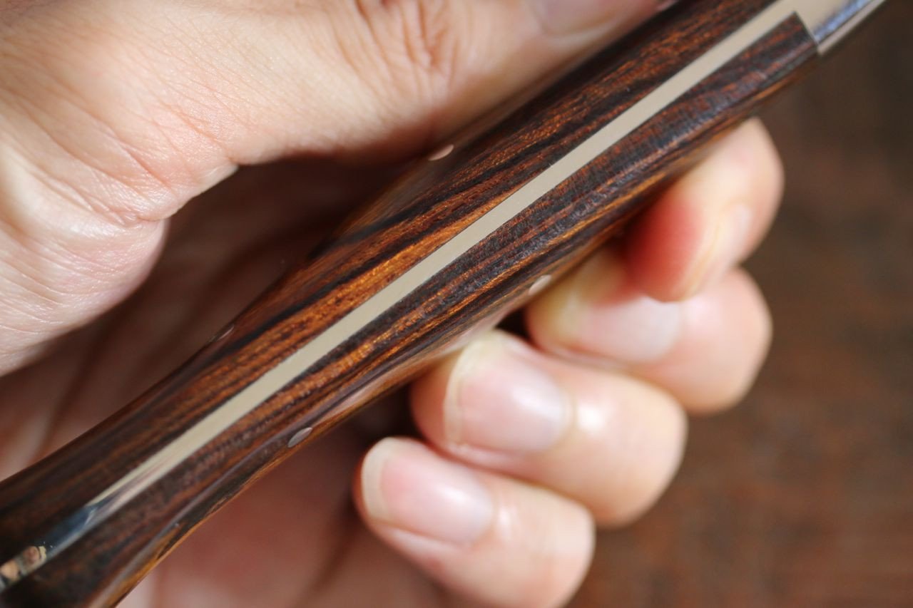 Sakai Takayuki VG10 17 Layer Damascus Santoku 180mm Desert Ironwood Handle - Japanny - Best Japanese Knife