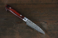  Sakai Takayuki VG10 33 Layer Damascus Petty-Utility 80mm Mahogany Pakka wood Handle - Japanny - Best Japanese Knife