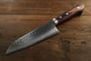 Kanetsune VG1 Hammered Santoku 165mm Mahogany Handle - Japanny - Best Japanese Knife