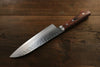 Kanetsune VG1 Hammered Santoku 165mm Mahogany Handle - Japanny - Best Japanese Knife