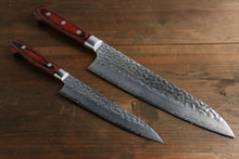  Sakai Takayuki 33 Layer Damascus Japanese Gyuto 240mm & Petty 150mm Knife Set - Japanny - Best Japanese Knife