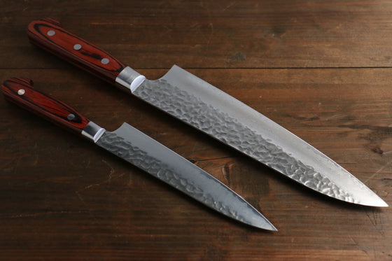 Sakai Takayuki 33 Layer Damascus Gyuto 210mm & Petty 150mm Japanese Kitchen Chef Knives Set - Japanny - Best Japanese Knife