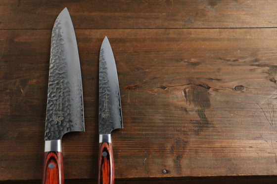 Sakai Takayuki 33 Layer Damascus Japanese Gyuto 240mm & Petty 150mm Knife Set - Japanny - Best Japanese Knife