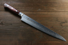  Sakai Takayuki VG10 33 Layer Damascus Sujihiki 240mm Mahogany Pakka wood Handle - Japanny - Best Japanese Knife