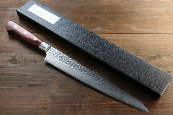 Sakai Takayuki VG10 33 Layer Damascus Sujihiki 240mm Mahogany Pakka wood Handle - Japanny - Best Japanese Knife