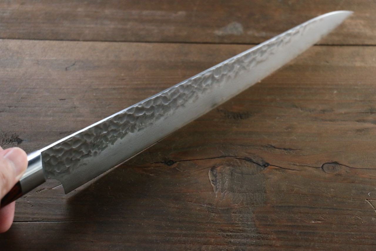 Sakai Takayuki VG10 33 Layer Damascus Sujihiki 240mm Mahogany Pakka wood Handle - Japanny - Best Japanese Knife