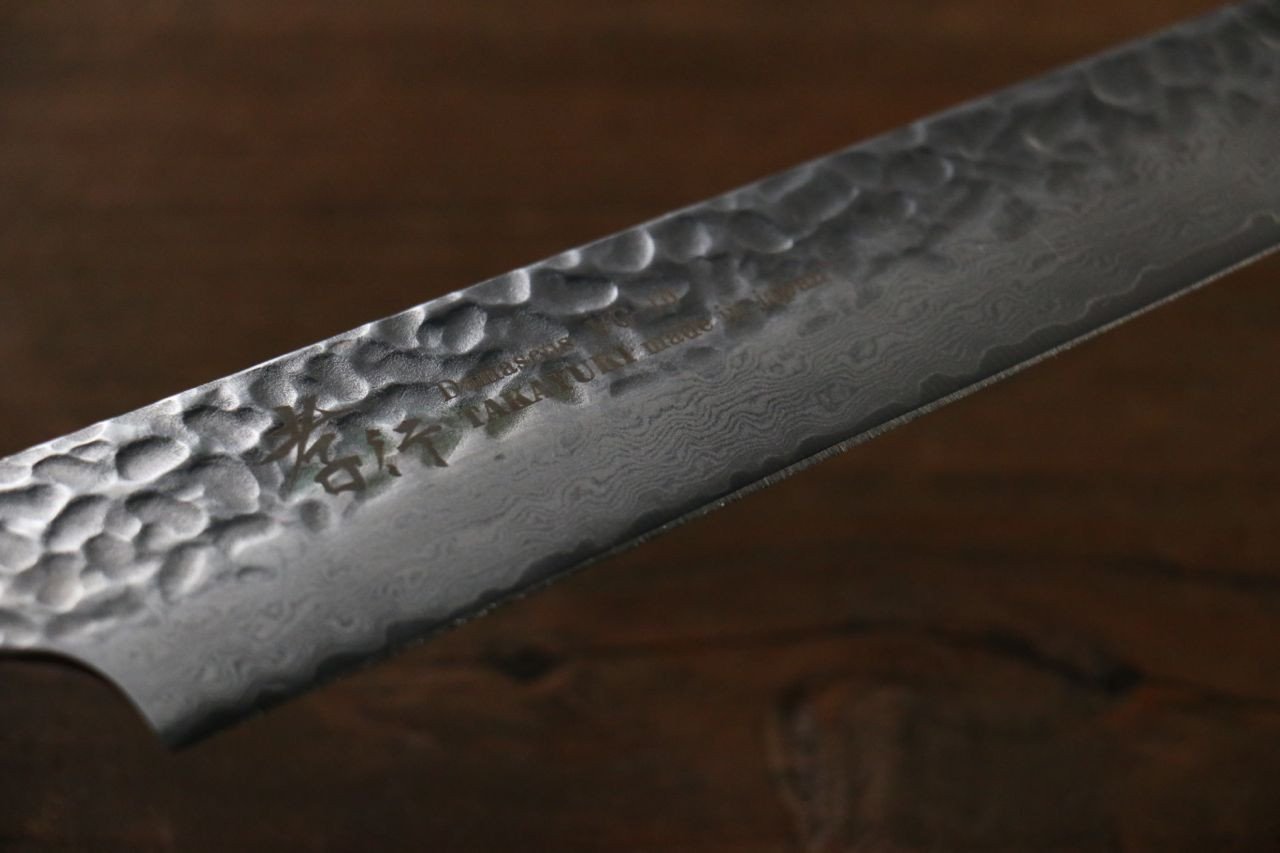 Sakai Takayuki VG10 33 Layer Damascus Sujihiki 240mm Mahogany Pakka wood Handle - Japanny - Best Japanese Knife