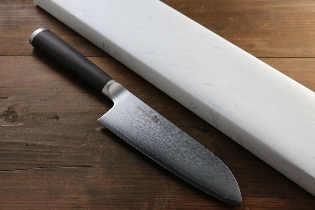 Miyako AUS8 33 Layer Damascus Santoku 165mm - Japanny - Best Japanese Knife