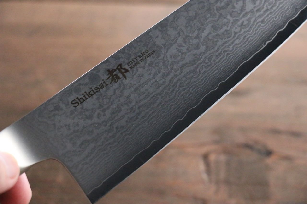 Miyako AUS8 33 Layer Damascus Santoku 165mm - Japanny - Best Japanese Knife