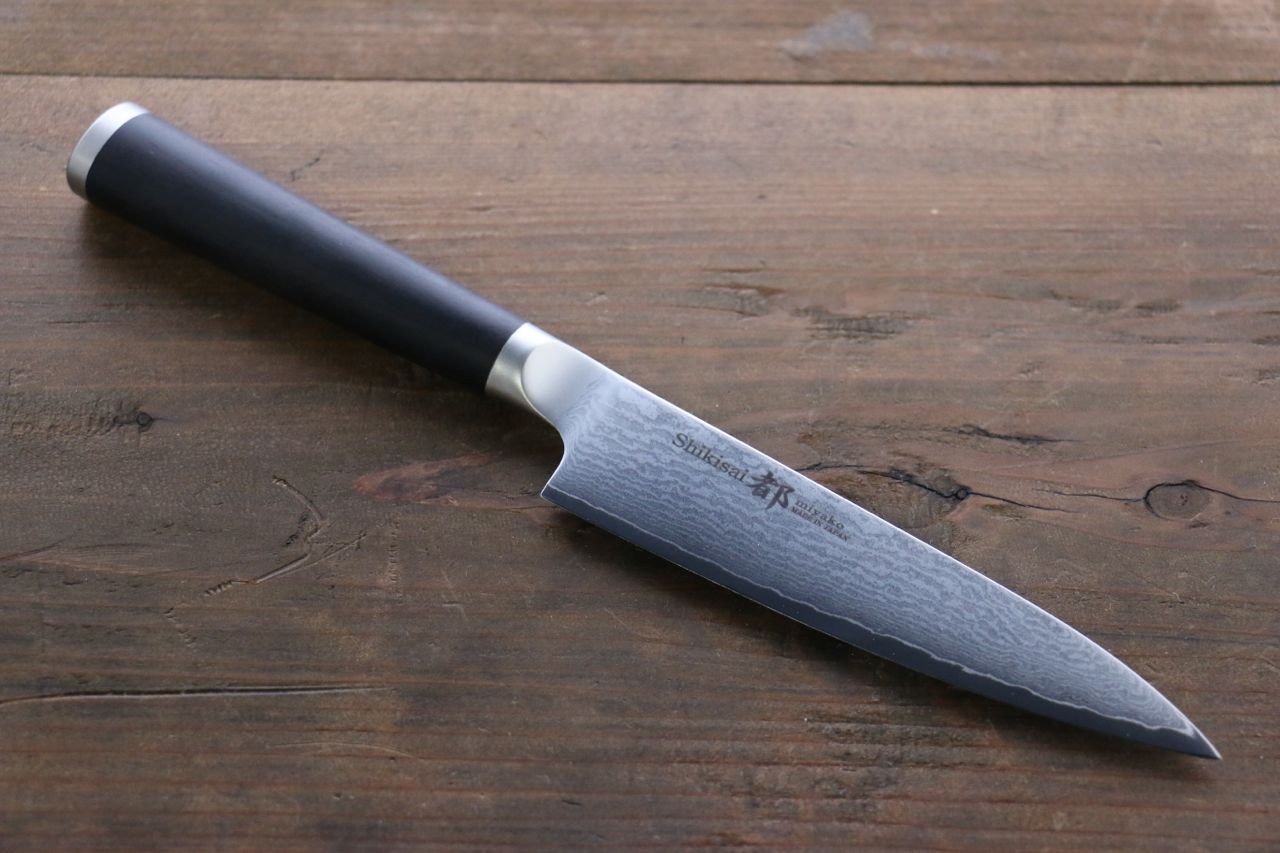 Miyako AUS8 33 Layer Damascus Petty-Utility 130mm - Japanny - Best Japanese Knife
