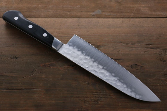 Sakai Takayuki Blue Steel Hammered 3 Layer Santoku 180mm - Japanny - Best Japanese Knife