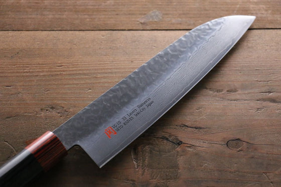 Iseya VG10 33 Layer Damascus Japanese Santoku & Sushi Knife 210mm Set - Japanny - Best Japanese Knife